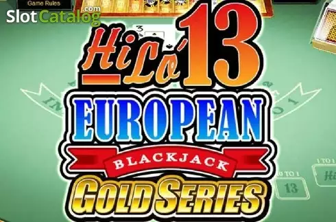 Hi Lo 13 European Blackjack Gold Λογότυπο Hi Lo 13 European Blackjack Gold Λογότυπο