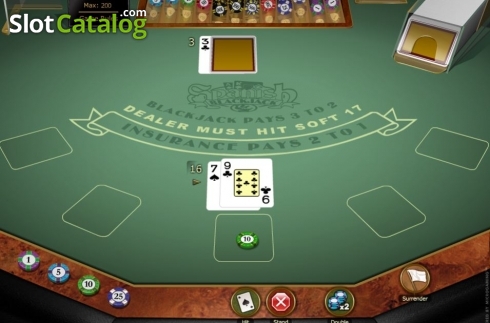 Οθόνη3. Spanish 21 Blackjack Gold Κουλοχέρης