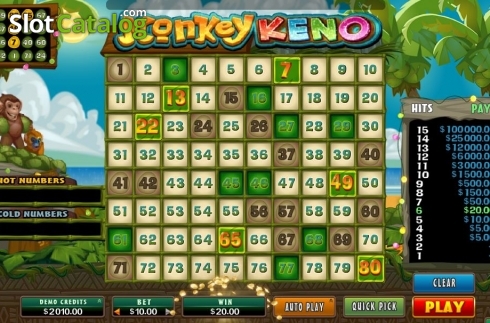Οθόνη4. Monkey Keno Κουλοχέρης