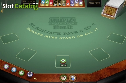 Οθόνη2. European Blackjack Redeal Gold Κουλοχέρης 