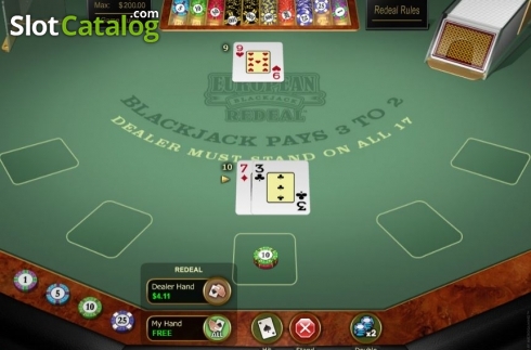 Οθόνη3. European Blackjack Redeal Gold Κουλοχέρης 