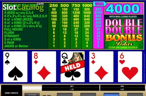 Οθόνη2. Double Double Bonus Poker (Microgaming) Κουλοχέρης