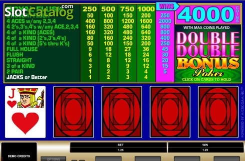 Οθόνη4. Double Double Bonus Poker (Microgaming) Κουλοχέρης