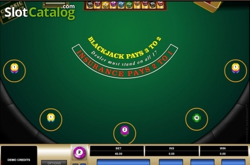 Οθόνη2. Classic Blackjack MH (Microgaming) Κουλοχέρης 