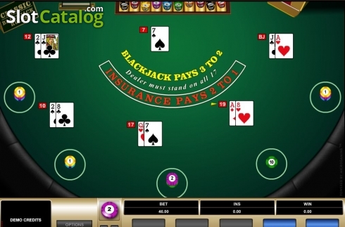 Οθόνη3. Classic Blackjack MH (Microgaming) Κουλοχέρης 