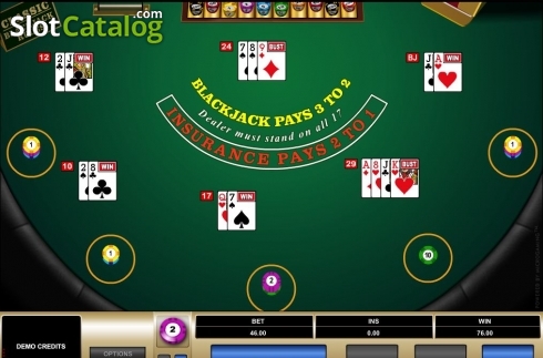 Οθόνη4. Classic Blackjack MH (Microgaming) Κουλοχέρης 