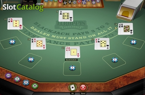 Οθόνη3. European Blackjack Gold MH Κουλοχέρης