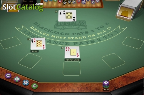Οθόνη4. European Blackjack Gold MH Κουλοχέρης