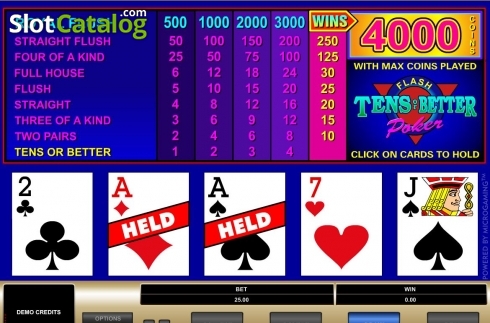 Οθόνη2. Tens or Better (Microgaming) Κουλοχέρης