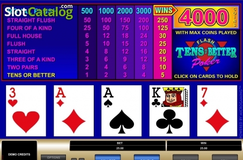 Οθόνη3. Tens or Better (Microgaming) Κουλοχέρης