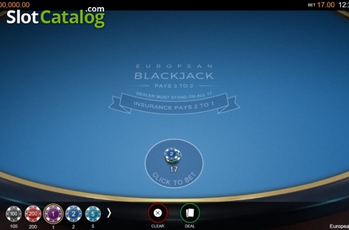 Οθόνη2. European Blackjack (Switch Studios) Κουλοχέρης