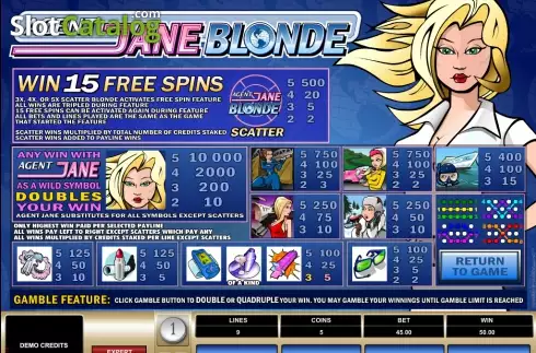 Οθόνη2. Agent Jane Blonde Κουλοχέρης