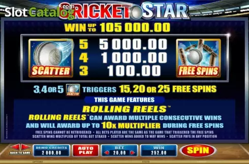 Οθόνη2. Cricket Star Κουλοχέρης