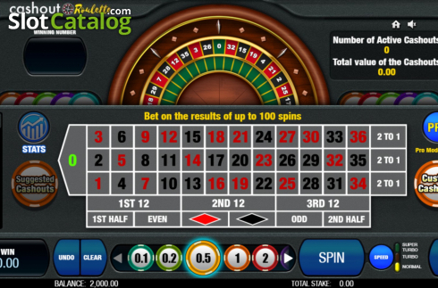 Οθόνη2. Cashout Roulette Κουλοχέρης