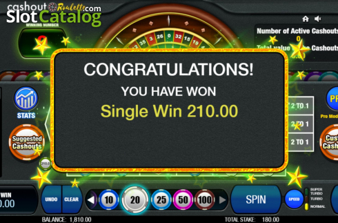 Οθόνη5. Cashout Roulette Κουλοχέρης