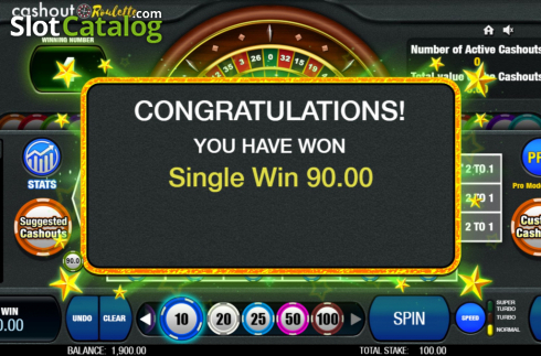 Οθόνη6. Cashout Roulette Κουλοχέρης