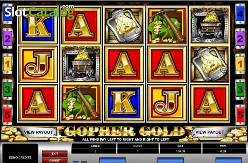 Οθόνη3. Gopher Gold Κουλοχέρης