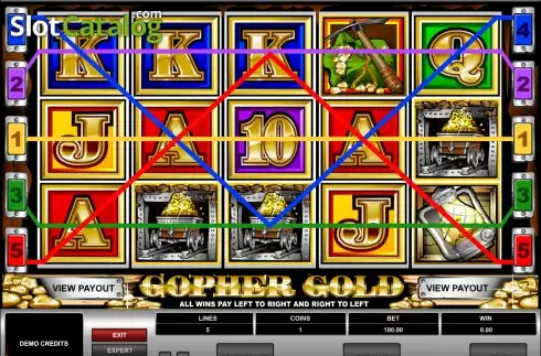 Οθόνη5. Gopher Gold Κουλοχέρης
