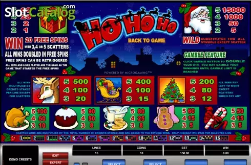 Οθόνη2. Ho Ho Ho (Microgaming) Κουλοχέρης