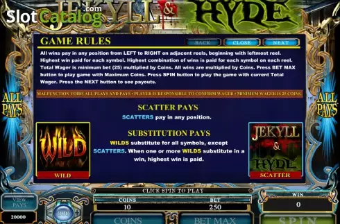 Οθόνη2. Jekyll And Hyde (Microgaming) Κουλοχέρης 
