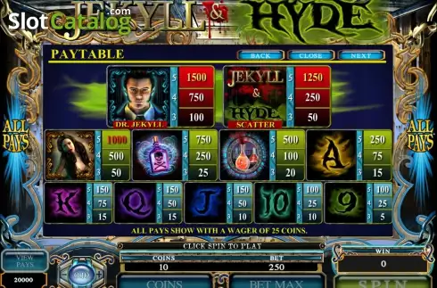 Οθόνη3. Jekyll And Hyde (Microgaming) Κουλοχέρης 