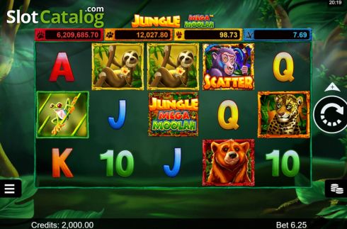 Οθόνη2. Jungle Mega Moolah Κουλοχέρης
