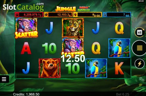 Οθόνη3. Jungle Mega Moolah Κουλοχέρης