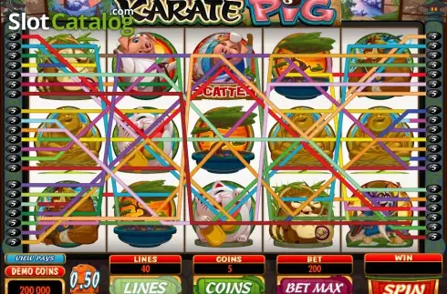 Οθόνη7. Karate Pig Κουλοχέρης 