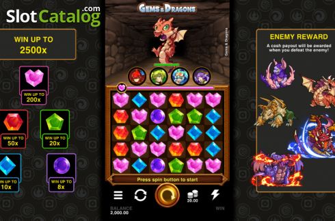 Οθόνη2. Gems and Dragons Hyper Clusters Κουλοχέρης