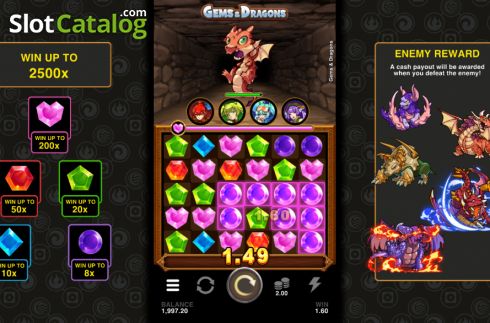 Οθόνη4. Gems and Dragons Hyper Clusters Κουλοχέρης