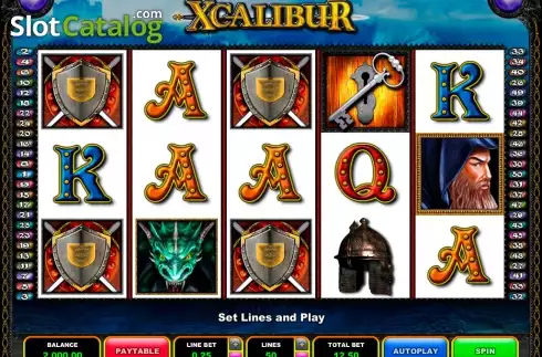 Οθόνη6. Xcalibur (Microgaming) Κουλοχέρης