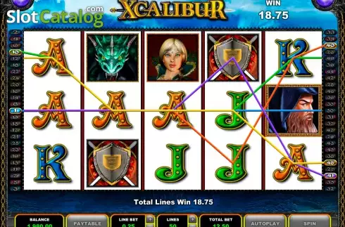 Οθόνη8. Xcalibur (Microgaming) Κουλοχέρης
