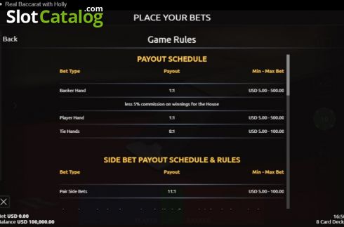 Οθόνη4. Real Baccarat with Holly Κουλοχέρης