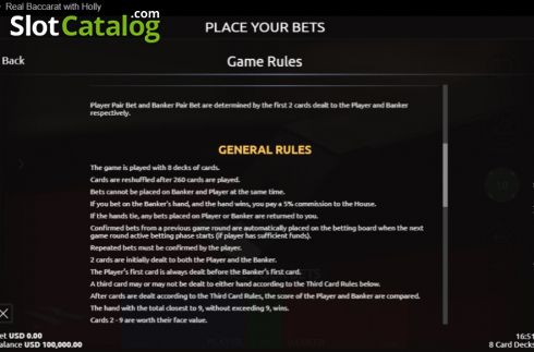 Οθόνη5. Real Baccarat with Holly Κουλοχέρης