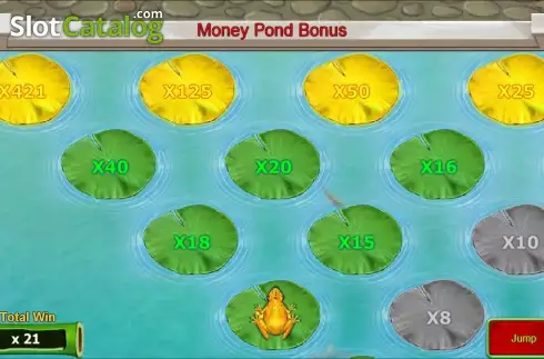 Κάντε κλικ και επιλέξτε το μπόνους. Golden Money Frog Κουλοχέρης