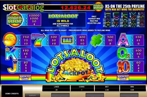 Οθόνη2. Lots a Loot 5 Reel Κουλοχέρης