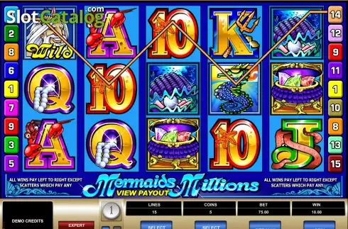 Οθόνη4. Mermaid's Millions (Games Global) Κουλοχέρης