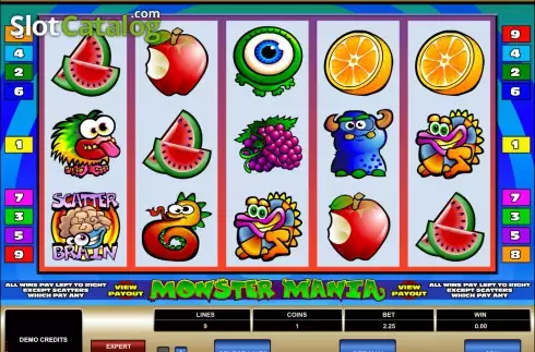 Οθόνη3. Monster Mania Κουλοχέρης