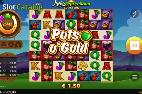 Οθόνη5. Lucky Leprechaun Clusters Κουλοχέρης 