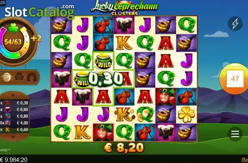 Οθόνη7. Lucky Leprechaun Clusters Κουλοχέρης 