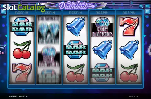 Οθόνη7. Retro Reels: Diamond Glitz Κουλοχέρης