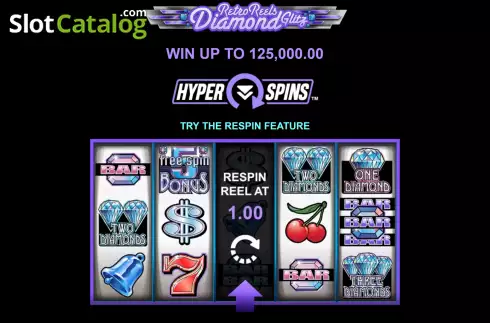 Οθόνη8. Retro Reels: Diamond Glitz Κουλοχέρης