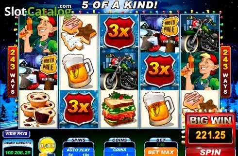 Οθόνη7. Santa's Wild Ride Κουλοχέρης 