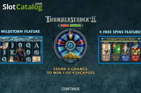 Οθόνη2. Thunderstruck II Mega Moolah Κουλοχέρης