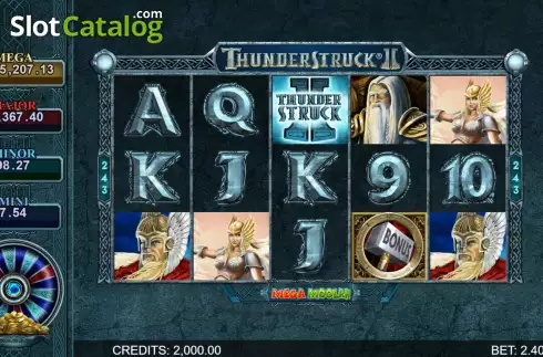 Οθόνη3. Thunderstruck II Mega Moolah Κουλοχέρης