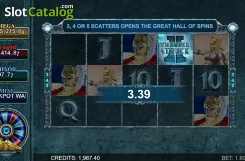 Οθόνη4. Thunderstruck II Mega Moolah Κουλοχέρης