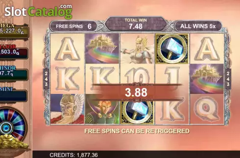 Οθόνη9. Thunderstruck II Mega Moolah Κουλοχέρης