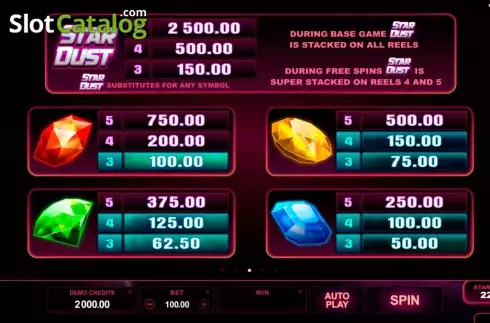 Οθόνη5. Star Dust (Microgaming) Κουλοχέρης
