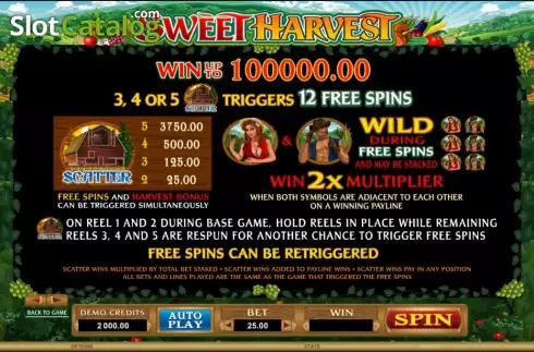 Οθόνη2. Sweet Harvest (Games Global) Κουλοχέρης