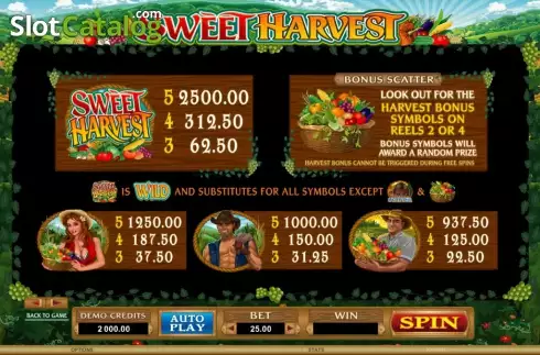 Οθόνη3. Sweet Harvest (Games Global) Κουλοχέρης